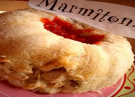 Anneau de riz au poulet et mozzarella