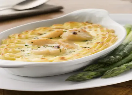 Noix de saint-jacques gratinées au four