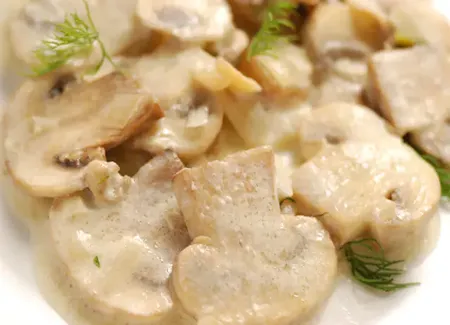 Champignons à la crème soja