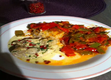 Joue de lotte, persillade et crème
