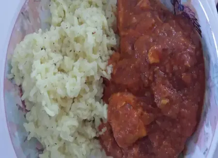 Curry de saumon et crevettes