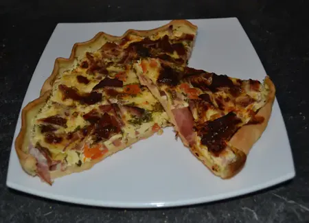 Tarte aux carottes et au jambon