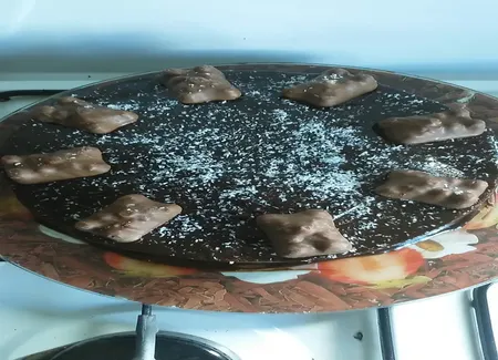 Moelleux à la noix de coco nappé de chocolat