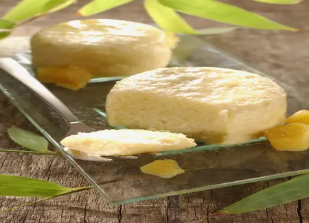 Mousse de mangue et gingembre confit