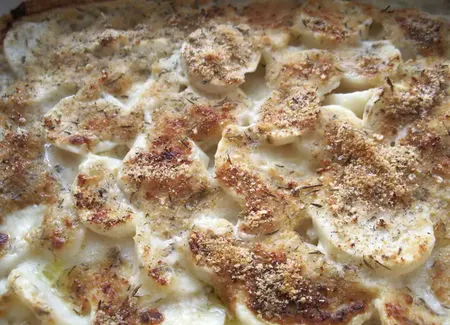 Gratin de topinambours au parmesan