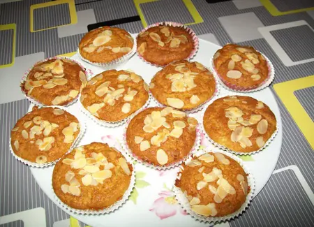 Muffins pistache et cœur chocolat blanc