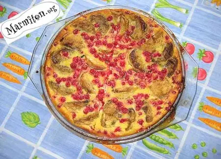 Gâteau aux pommes et aux groseilles façon papyrus