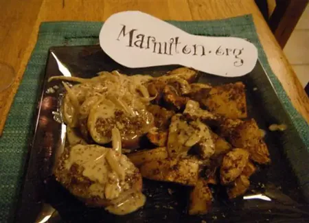 Pavé de boeuf grillé en sauce