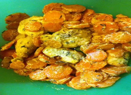 Sauté de poulet aux carottes à la crème de moutarde