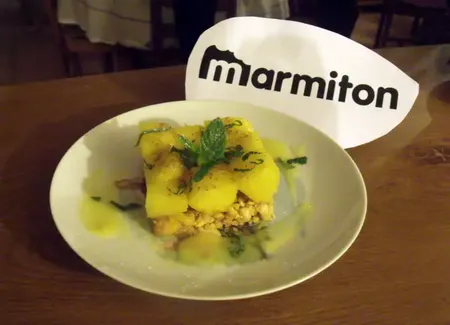 Damier d'ananas sur son biscuit