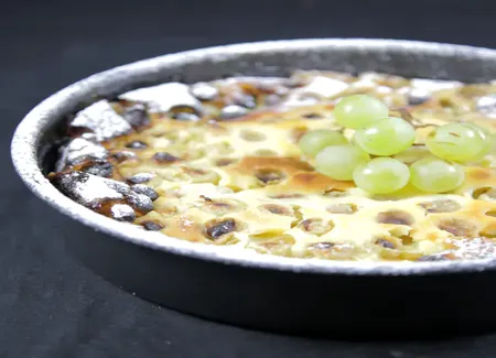 Clafoutis au raisin muscat