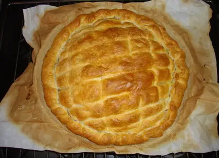 Tourte feuilletée au jambon et champignon