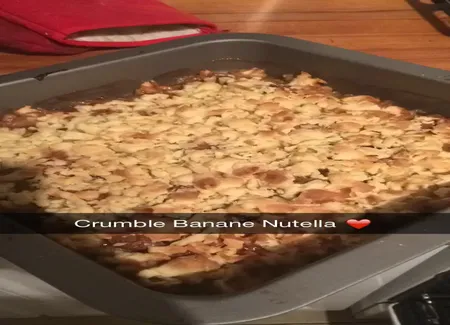 Crumble banane nutella