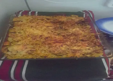 Gratin de pâtes courgette et saumon