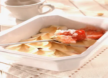 Gratin de fraises à la meringue