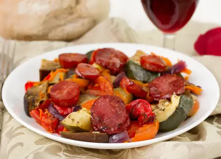 Courgettes au chorizo
