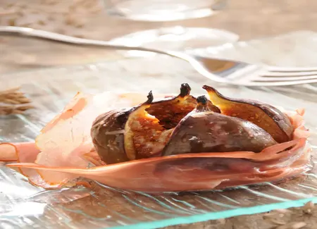 Figues rôties au jambon de bayonne