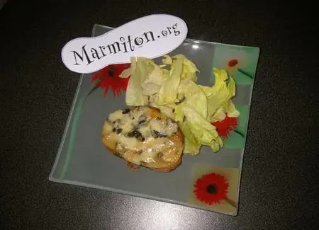 Tartine de poire au roquefort