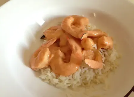 Gambas flambées au whisky rapides