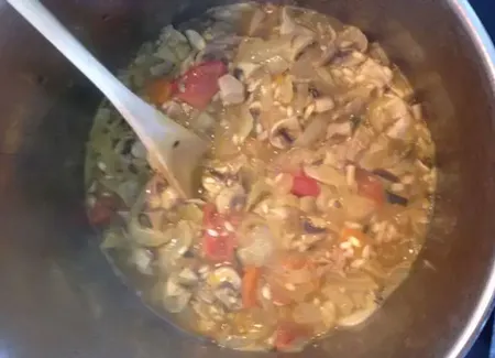 Risotto de volaille aux champignons