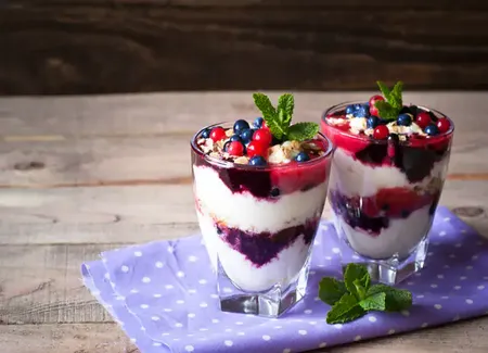 Verrines de fruits rouges