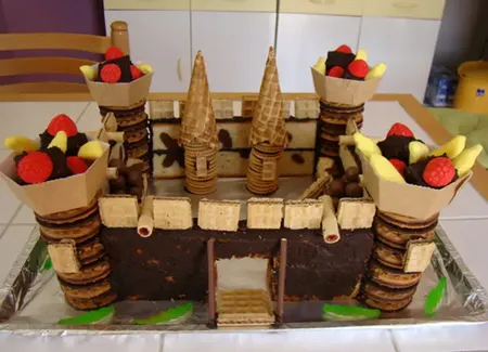 Gâteau d'anniversaire château fort