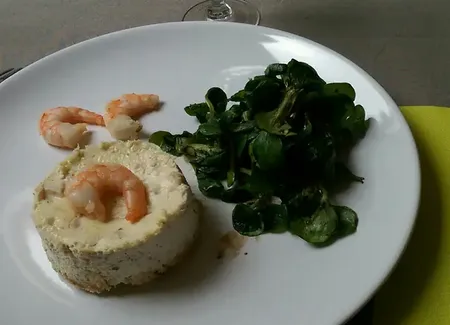 Cheesecake salé mangue et crevettes