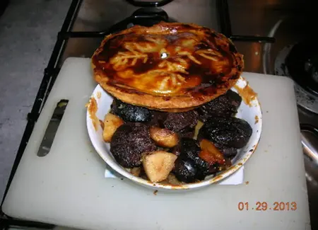 Cassolette de boudin noir aux pommes