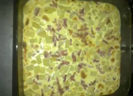 Flan de pommes de terre et lardons