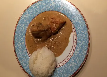 Curry de lotte au lait de coco rapide