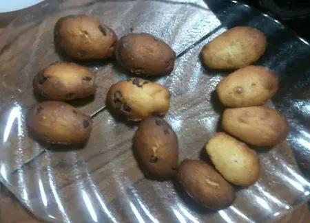 Madeleine tendre, coeur de chocolat