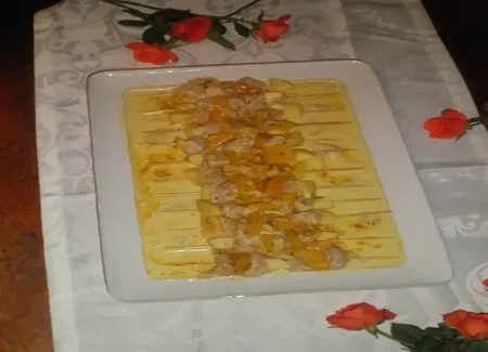 Brochettes de poulet mariné au lait de coco