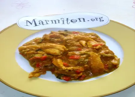 Poulet au curry et petits légumes