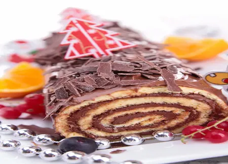Bûche de noël chocolat orange