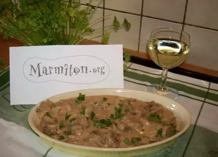 Sauce champignon au vin blanc et porto rouge