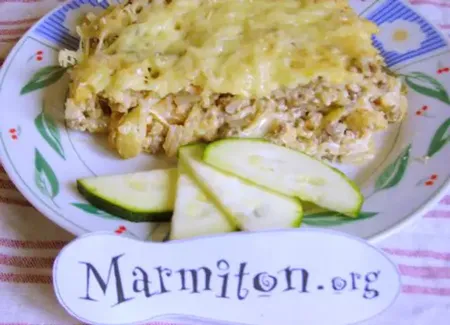 Hachis de boeuf au riz et aux courgettes