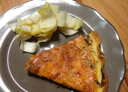 Quiche lentilles saumon