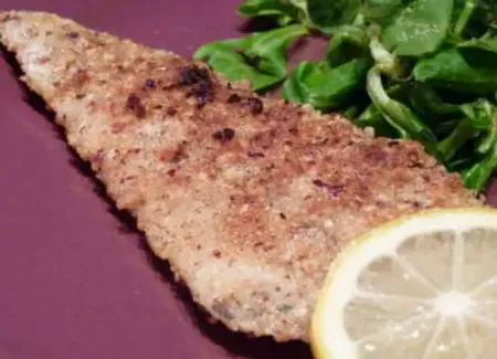 Filets de truite marinés et panés