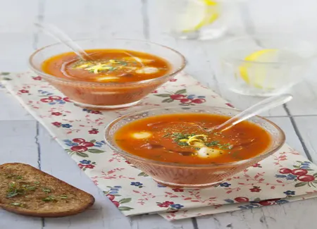 Velouté de tomates à la mozzarella