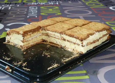 Mille feuilles petits lu et noisettes
