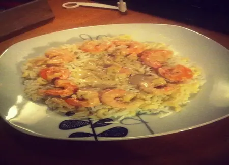 Crevettes flambées