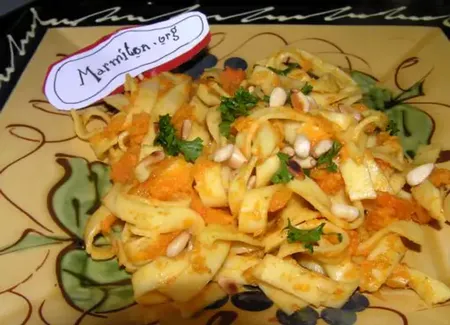 Tagliatelles au potimarron et curry
