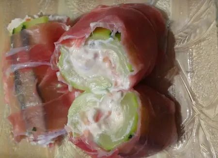 Courgettes farcies au fromage frais