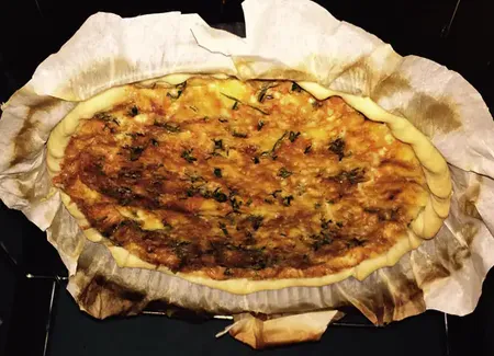 Quiche au comté et au jambon cru
