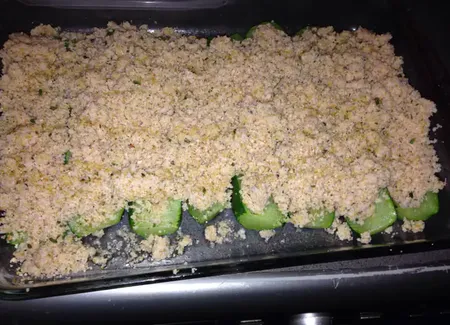 Courgette farcie aux tranches de blanc de poulet