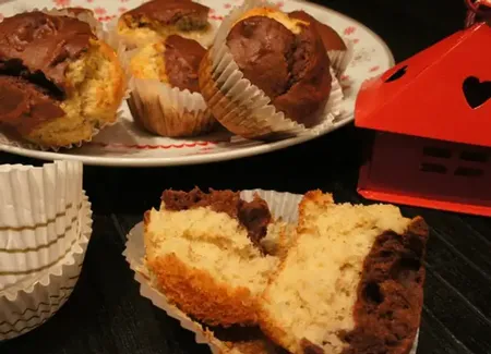 Muffins banane cacao