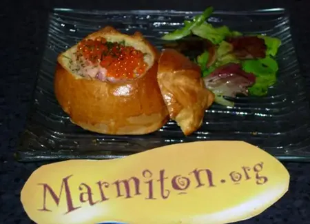 Brioche au saumon fumé