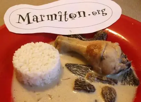 Poulet aux morilles pour 2 personnes