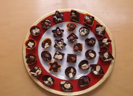 Chocolats croquants à la menthe