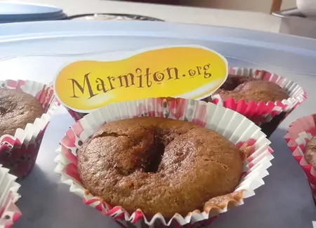 Muffins coeur fondant chocolat